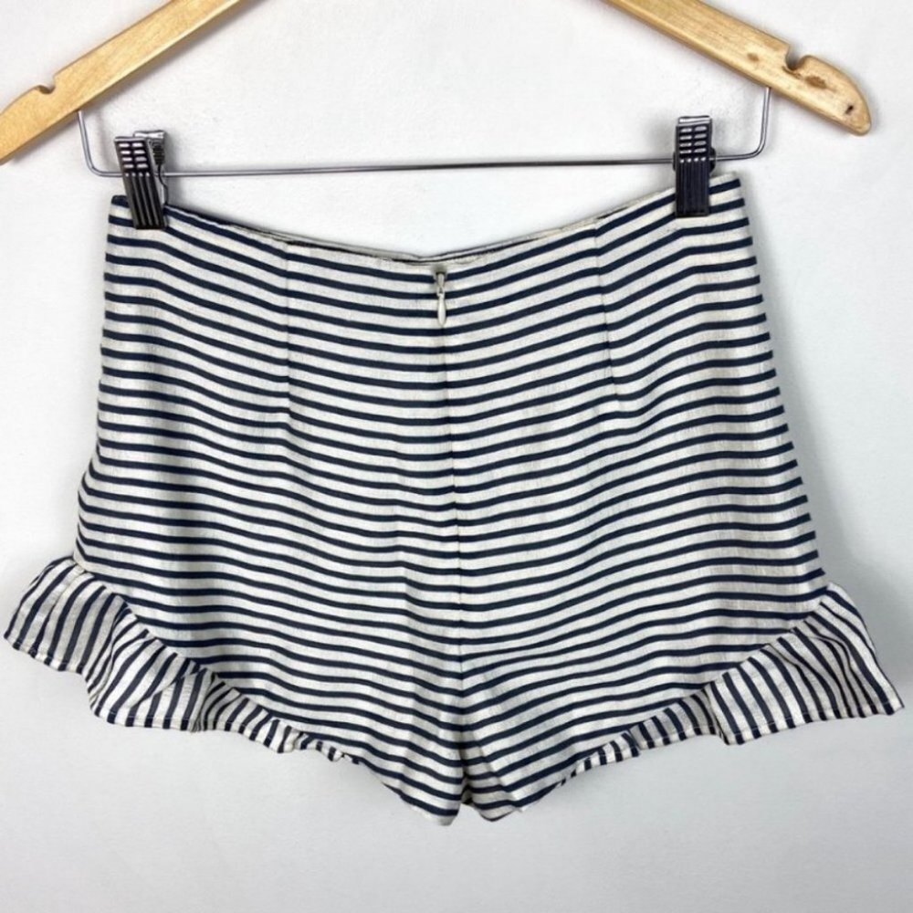 Revolve NBD High Rise Striped Shorts Size Small Another Night Ruffle Retro Boho - Picture 4 of 8